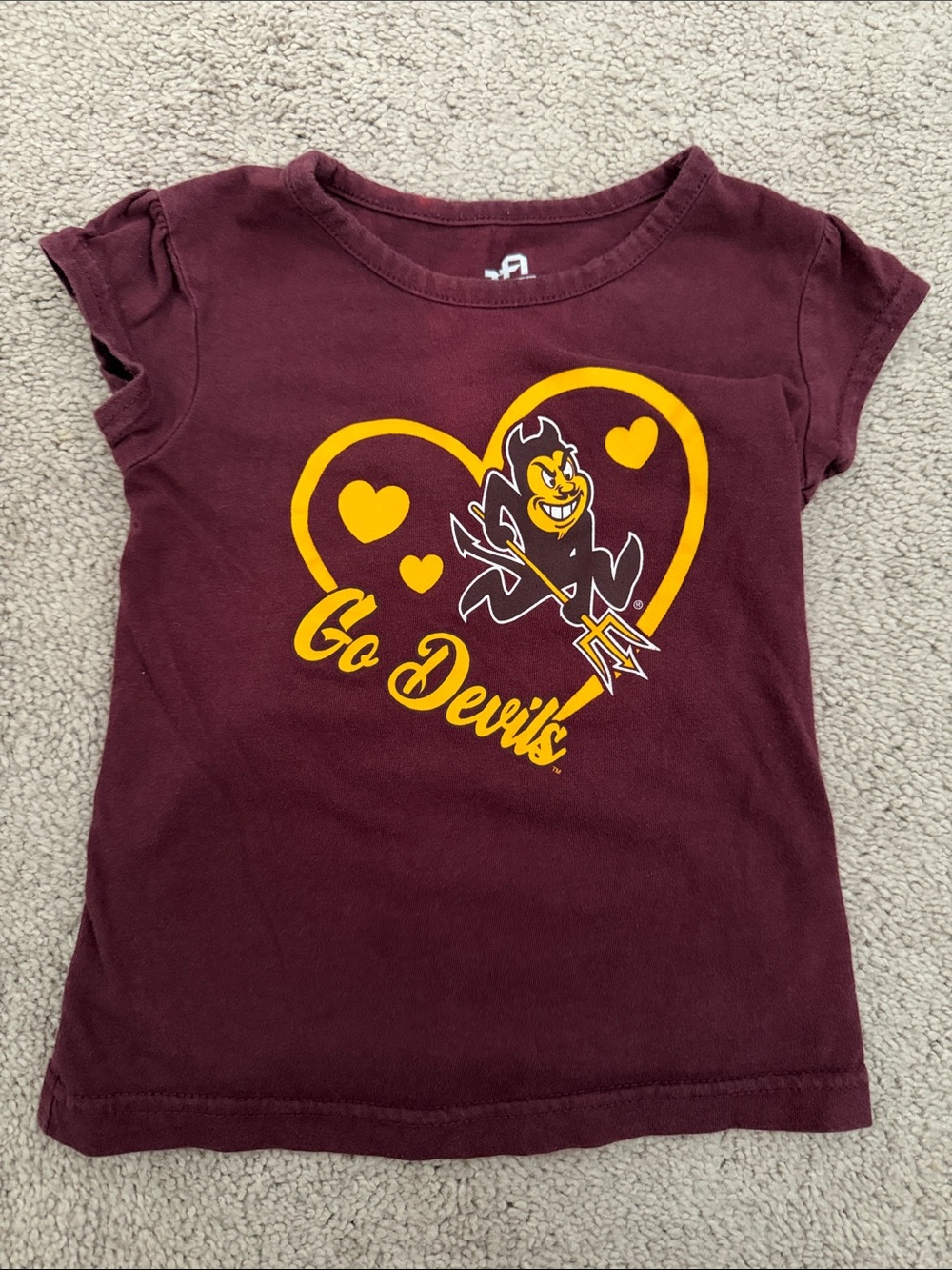 Kids Maroon 'Go Devils' Graphic Tee